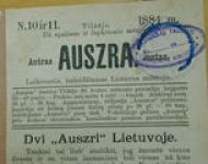 Pirmojo lietuviško laikraščio „Aušra“ 130-osios metinės